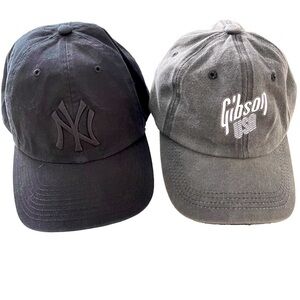 47 Brand NY New York Yankees Baseball Cap Black + Gibson Guitar Baseball Cap